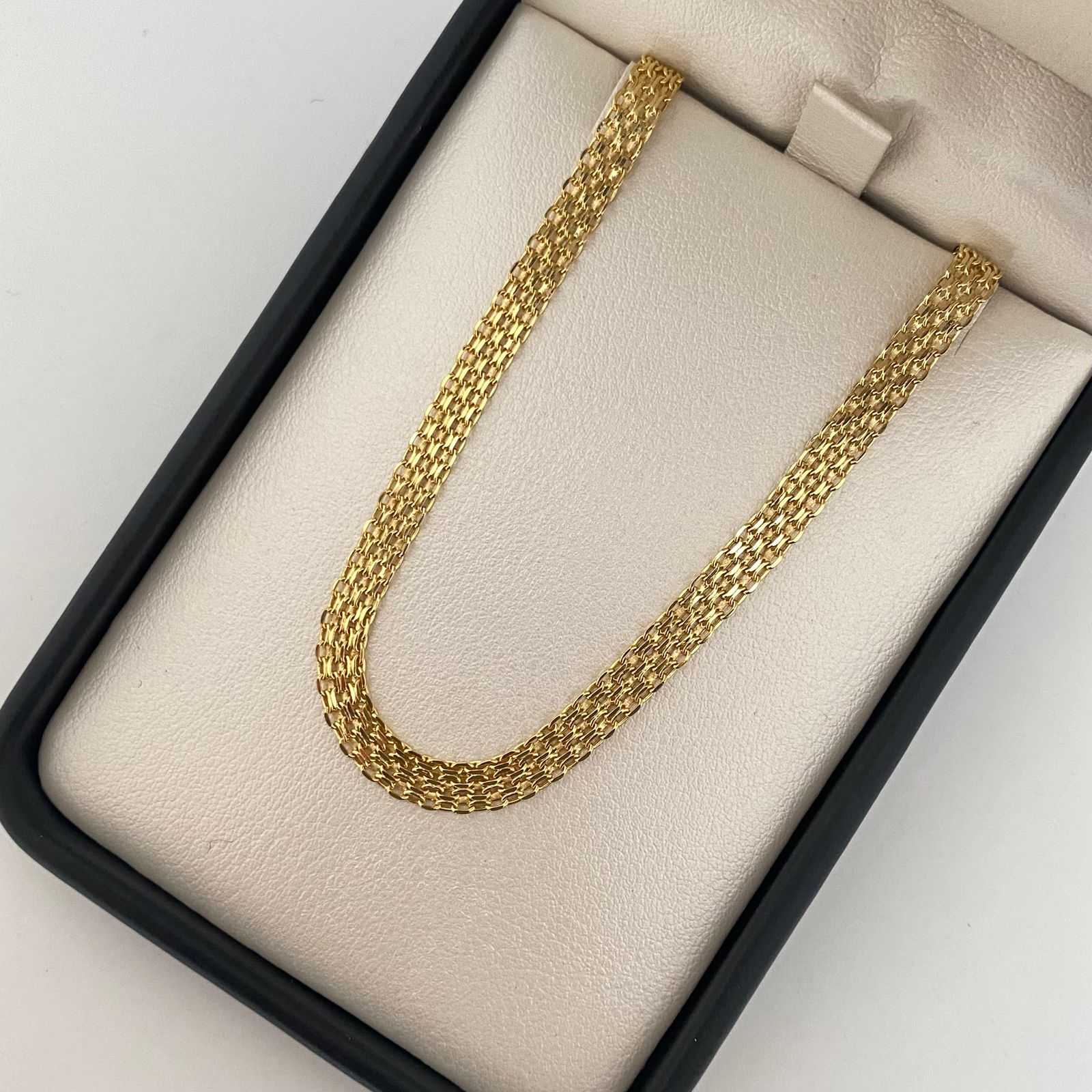 Pulso It chino doble carril Oro amarillo 18k +1 / 3,05 Gr / 4,6 mm / 19 Cm